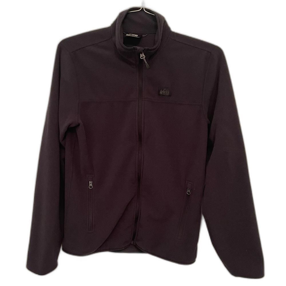 Men’s REI Co-Op Trailmade Fleece Jacket Full Zip Black Size Small